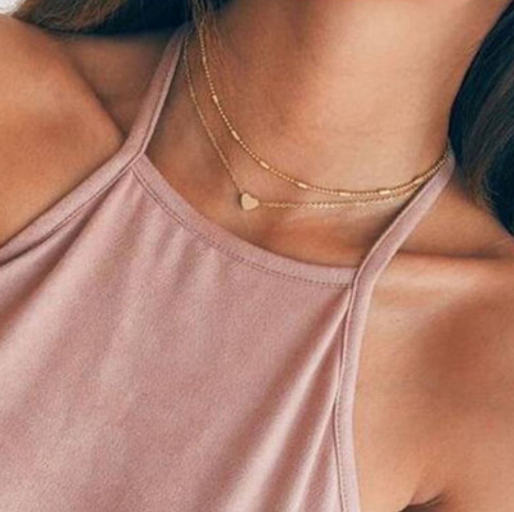Layered Gold Choker Necklace